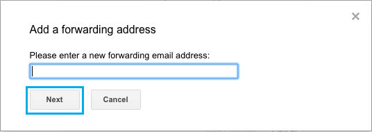 Enter Forwarding Email Address in Gmail