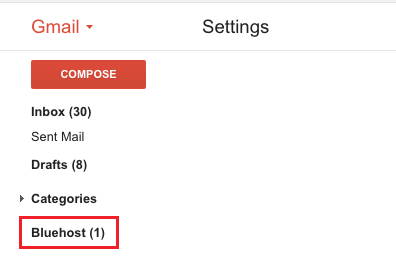 New Label Listed in Gmail Side Menu