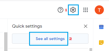 See All Settings Option in Gmail