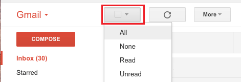 Select All Emails in Gmail