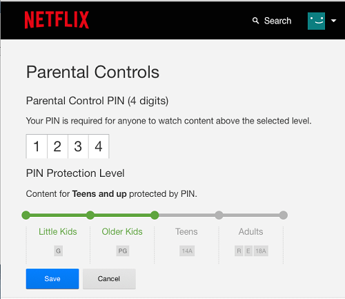 Set Account Level Maturity PIN Protection in Netflix