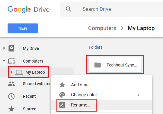 Computers Data on Google Drive