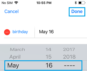 Add Birthday to Contact Details On iPhone