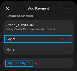 Add PayPal as Payment Method to Apple ID