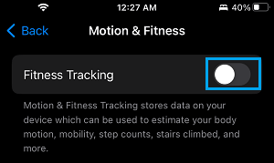 Enable Fitness Tracking on iPhone