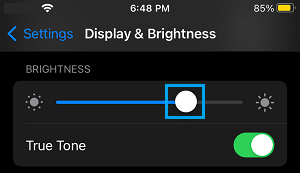 Adjust Brightness Level on iPhone