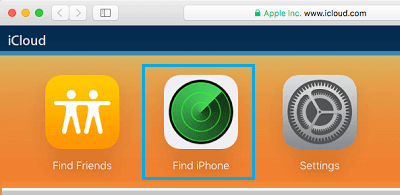 Find iPhone Option on iCloud