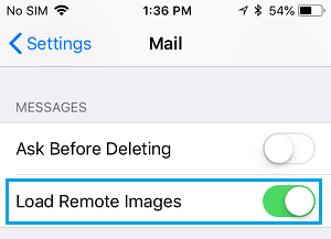 iphone email messages showing load option remote automatically sometimes
