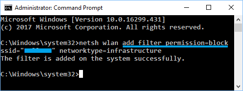 Blokir jaringan WiFi menggunakan Command Prompt