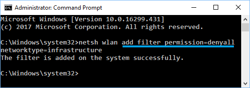 Blocco di Tutte le Reti WiFi utilizzando il Prompt dei comandi