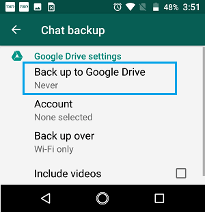 how to restore backup from google drive android