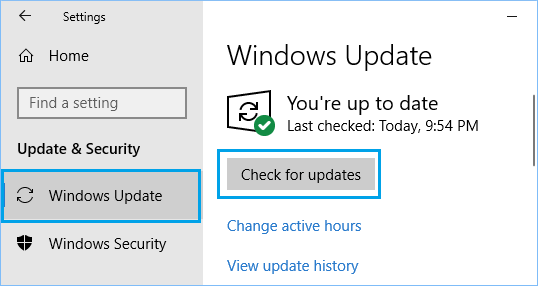 Check For Updates on Windows PC