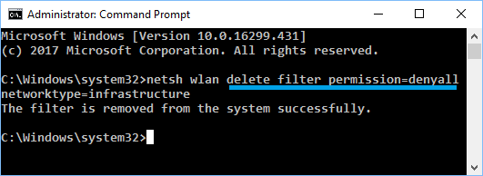 Allow All WiFi Networks Using Command Prompt
