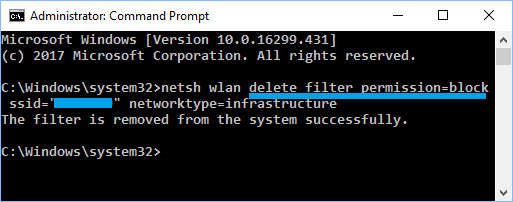 Unblock WiFi Network Using Command Prompt
