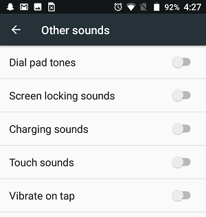 Disable Other Sounds on Android Phone
