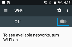 Disable WiFi on Android Phone