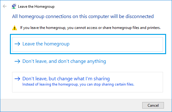 cannot connect to homegroup windows 10