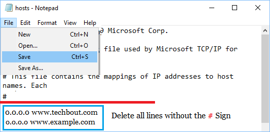 Modify Hosts File in Windows 10