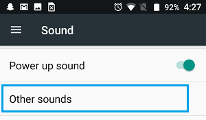 Other Sounds Option on Android Phone