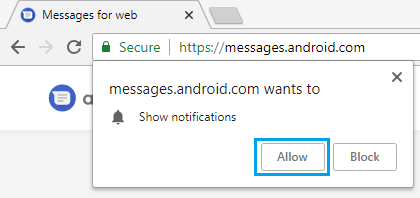 Allow Android Message Notifications On Computer