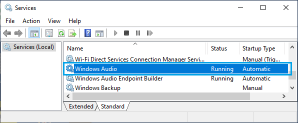 Check Status of Windows Audio Service