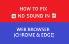 No Sound in Web Browser