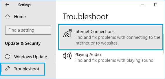 Troubleshoot Internet Connections on Windows Computer