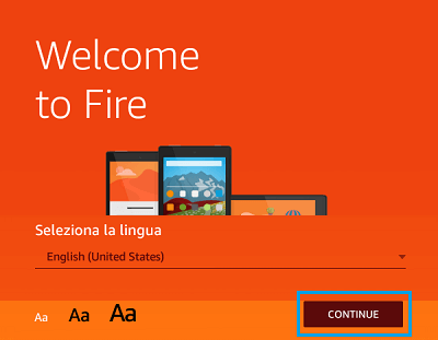 Choose Language on Kindle Fire