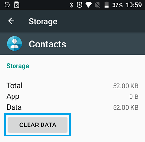 Clear Contacts Data on Android Phone