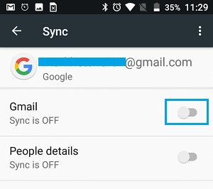 Disable Syncing of Gmail with iPhone