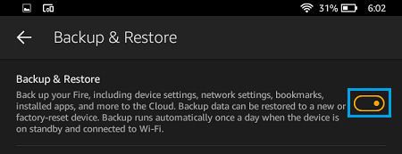 Backup and Restore Kindle Fire