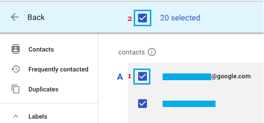 Select All Contacts in Gmail