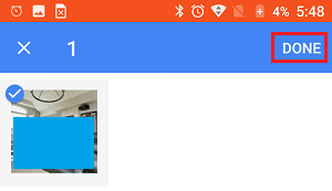 Select Photos to Send By Gmail on Android Phone