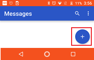Start New Message Icon on Android Messages App