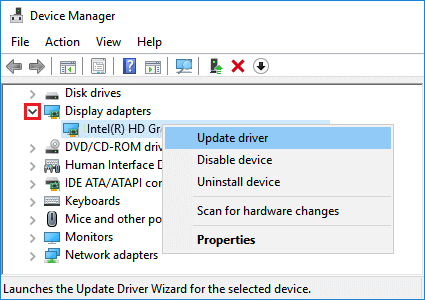 display driver failed to load in windows 10