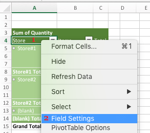 excel how to remove subtotals from pivot table