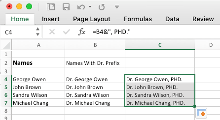 How to Add Prefix or Suffix in Excel - 5