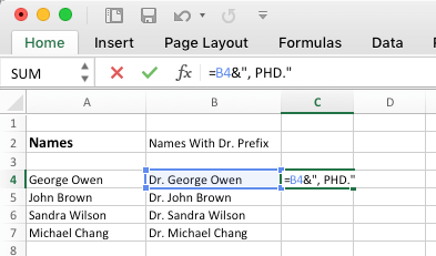 Add Suffix in Excel Using “&” Operator
