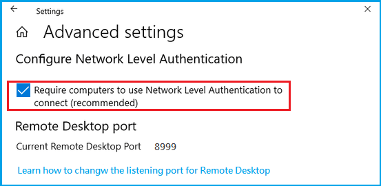 Force Network Level Authentication For Remote Desktop 