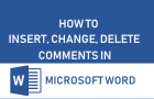 Insert, Change, Delete Comments in Microsoft Word