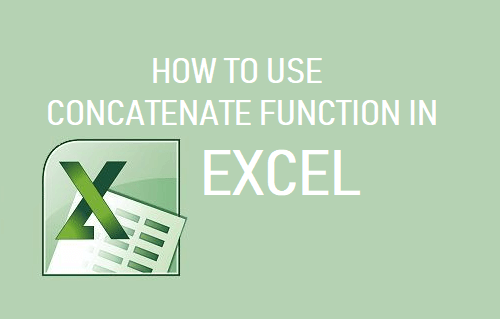 Use Concatenate Function in Excel