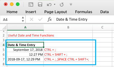 Useful Time and Date Functions in Excel