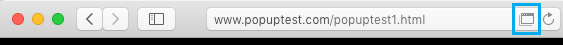 Allow Blocked Pop-ups Icon in Safari Browser on Mac