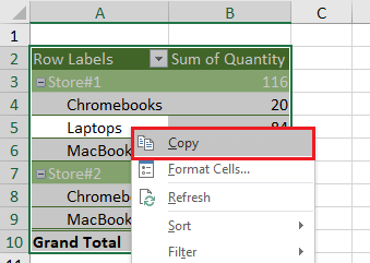 Copy Pivot Table to Clipboard