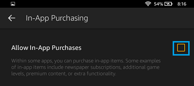 Stop In-App Purchases on Amazon App Store