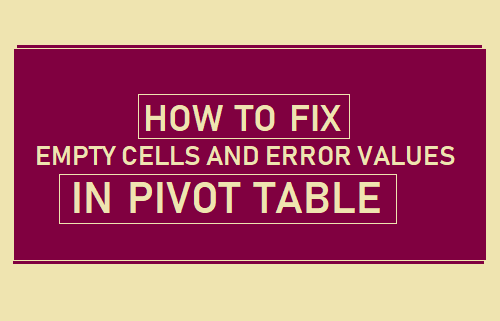 How to Fix Empty Cells and Error Values in Pivot Table - 18