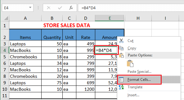 Format Cell Containing Formula