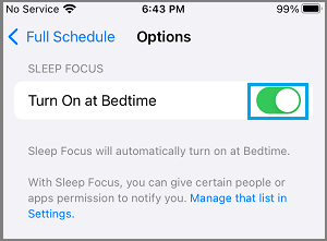 Switch ON Bedtime on iPhone Using Health App