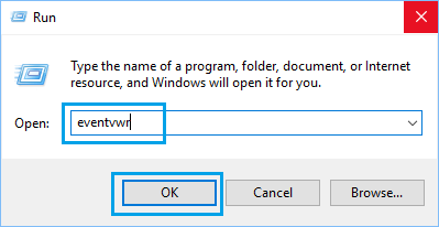 Open Event Viewer Using Windows Run Command