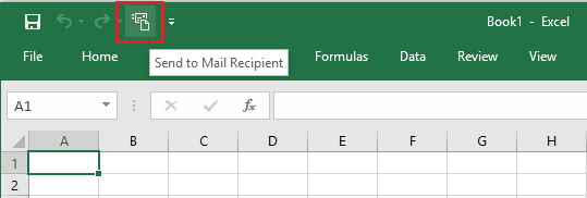 Send to Mail Recipient option in Microsoft Excel